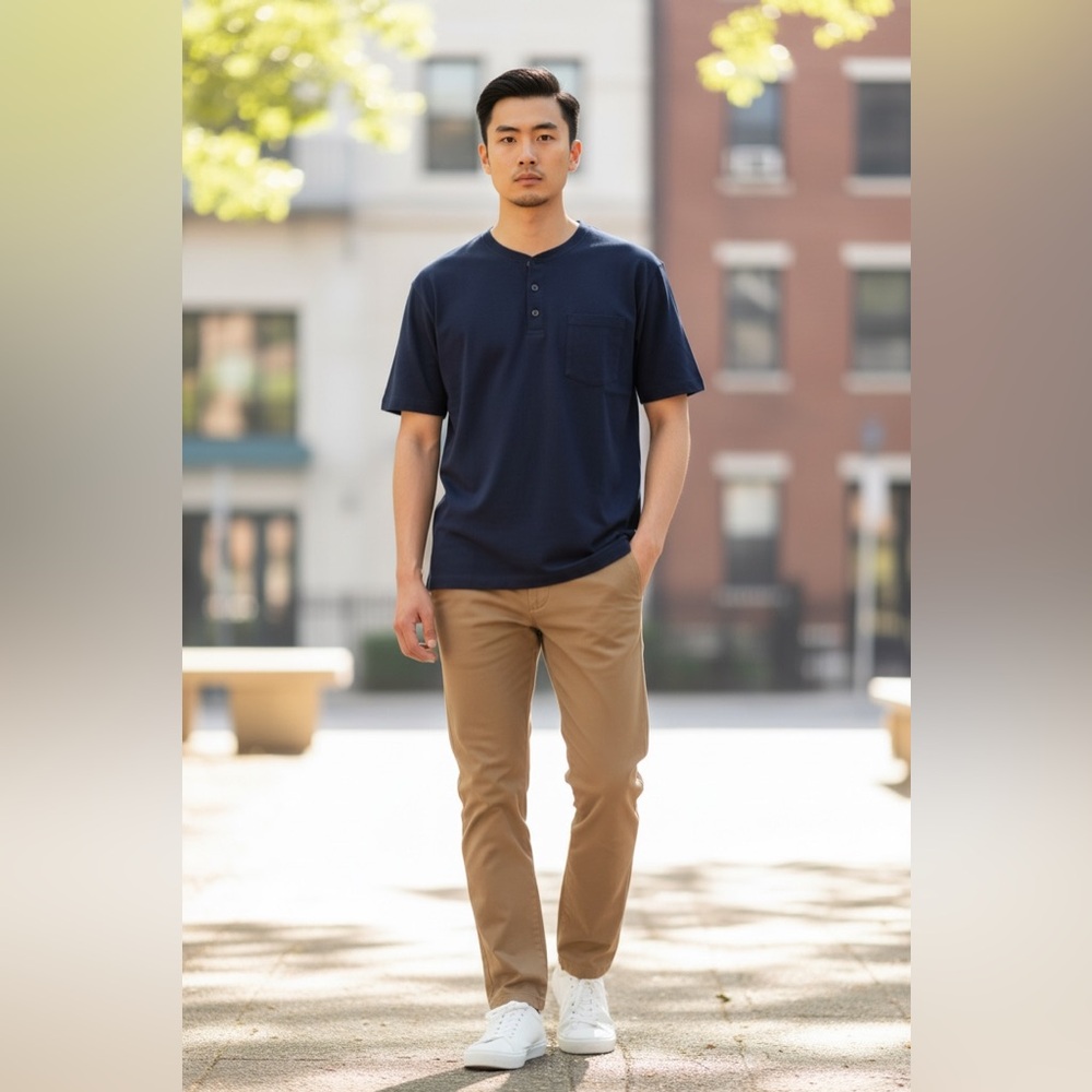 Stanley Workwear Navy Pocket Tee - Picture 1 of 4